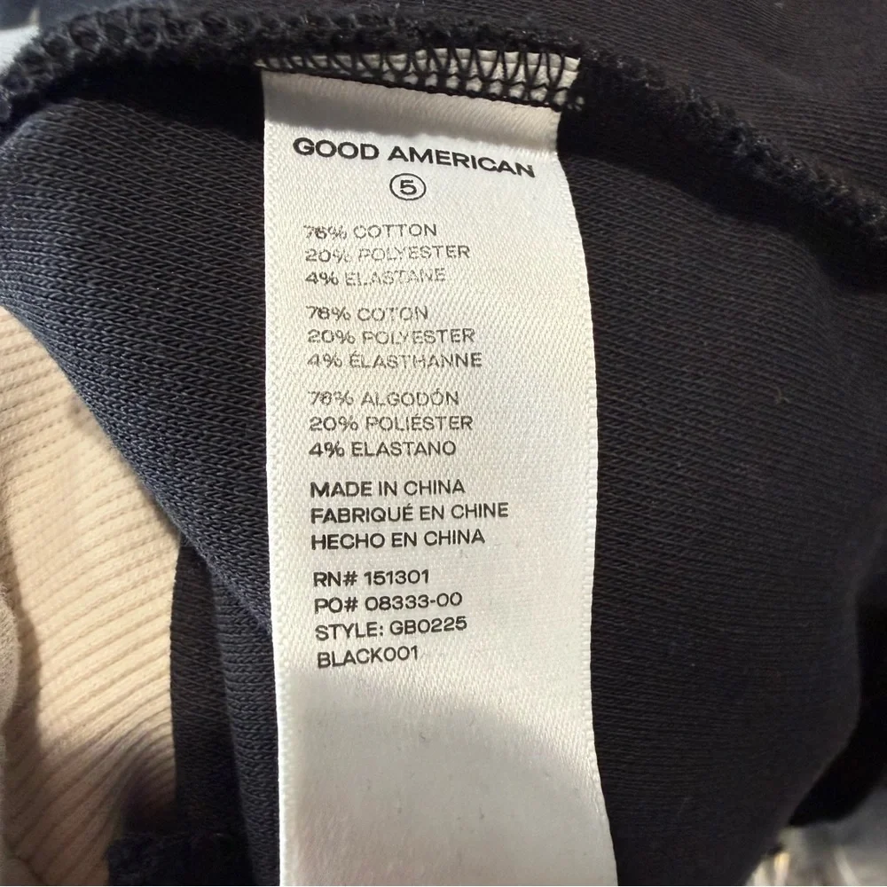 Good American The Feel Good Ribbed Henley Bodysuit Black Size 2XL NEW Sexy
